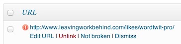 Broken Link Checker Options