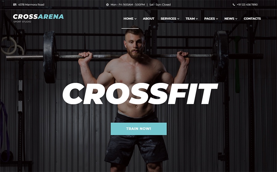 Cross Arena Crossfit Studio Elementor WordPress Theme
