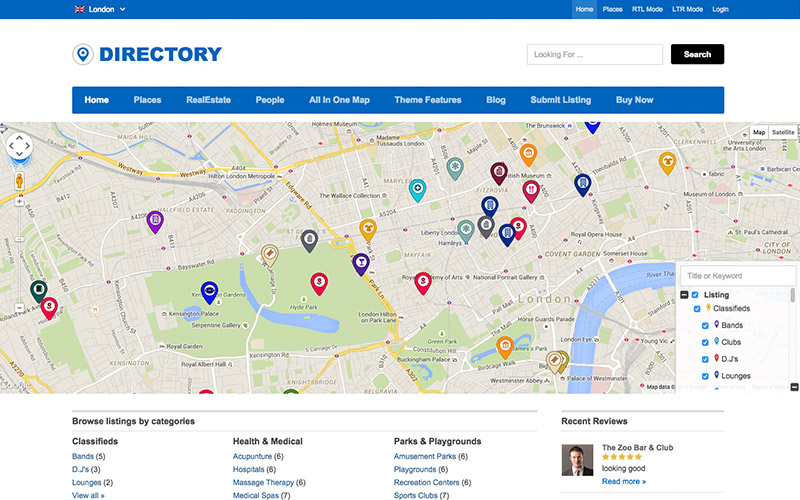 Directory Responsive WordPress Theme