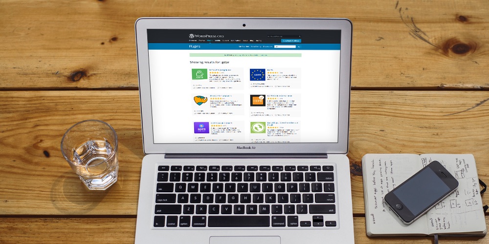laptop showing the WordPress.org plugin repository