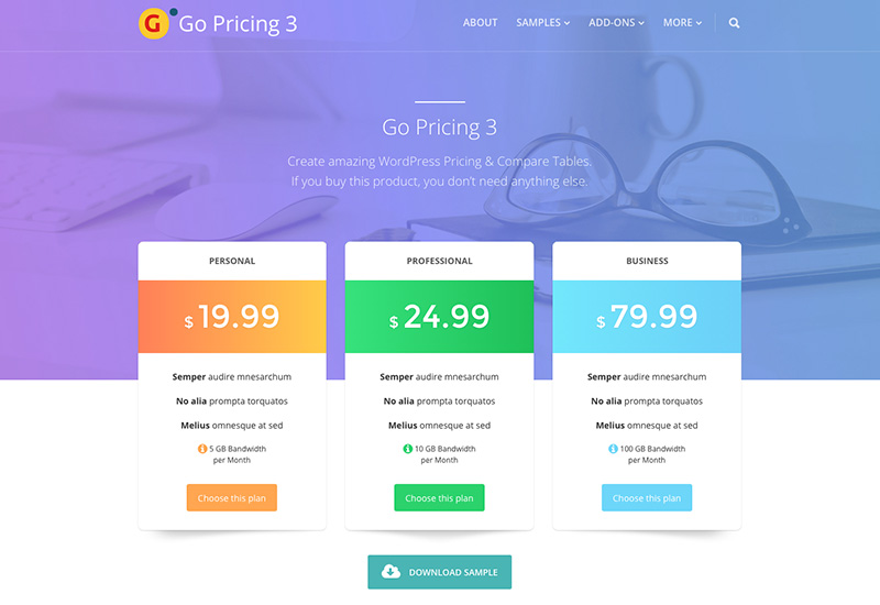 go-pricing-comparison-table-plugin