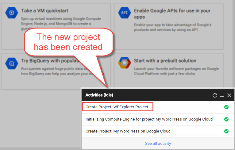 google-cloud-wordpress-011-new project created notification