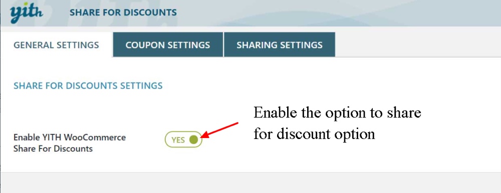 YITH enable social sharing