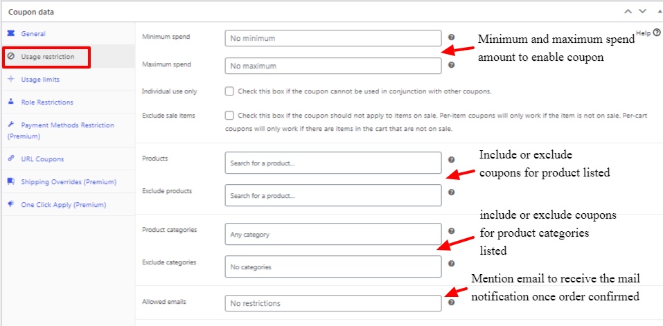 WooCommerce Coupon Usage Restriction