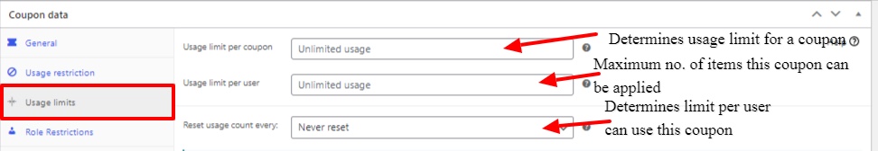WooCommerce Coupon Usage Limits