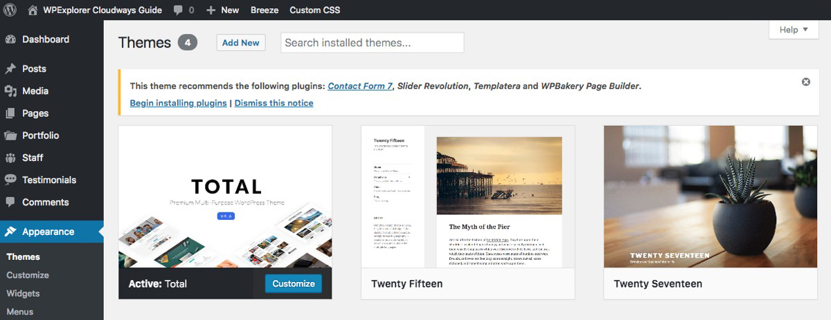 Install Recommended WordPress Plugins