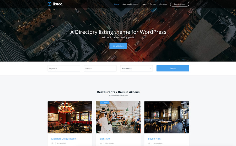 Listee Directory Listing WordPress Theme