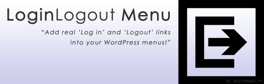 LoginLogout Menu