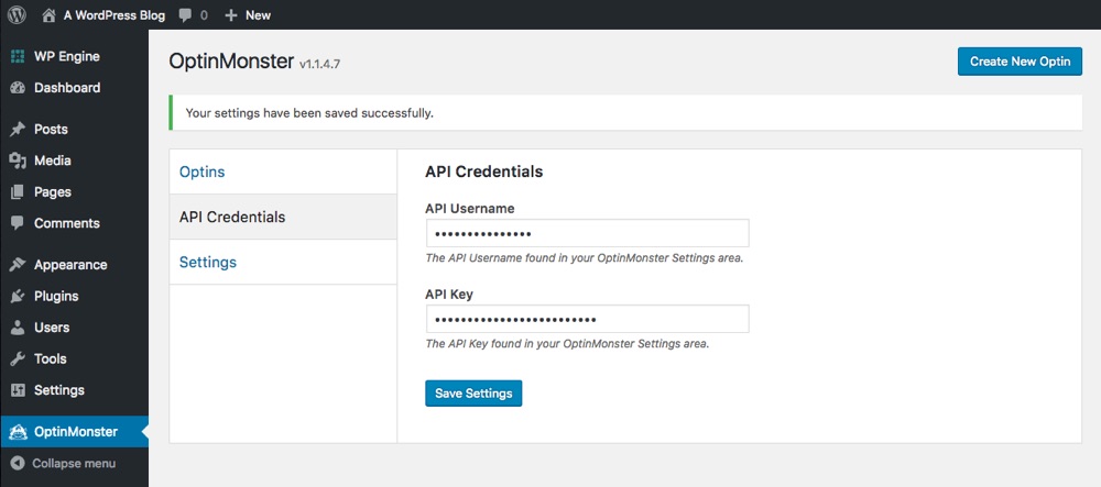 OptinMonster Save API