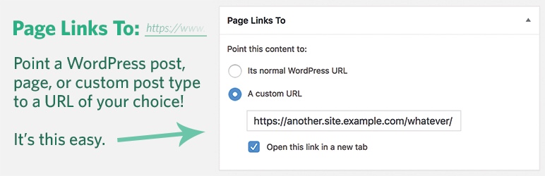Page Links To Redirect Plugin