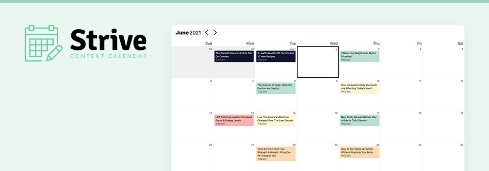 Strive Content Calendar