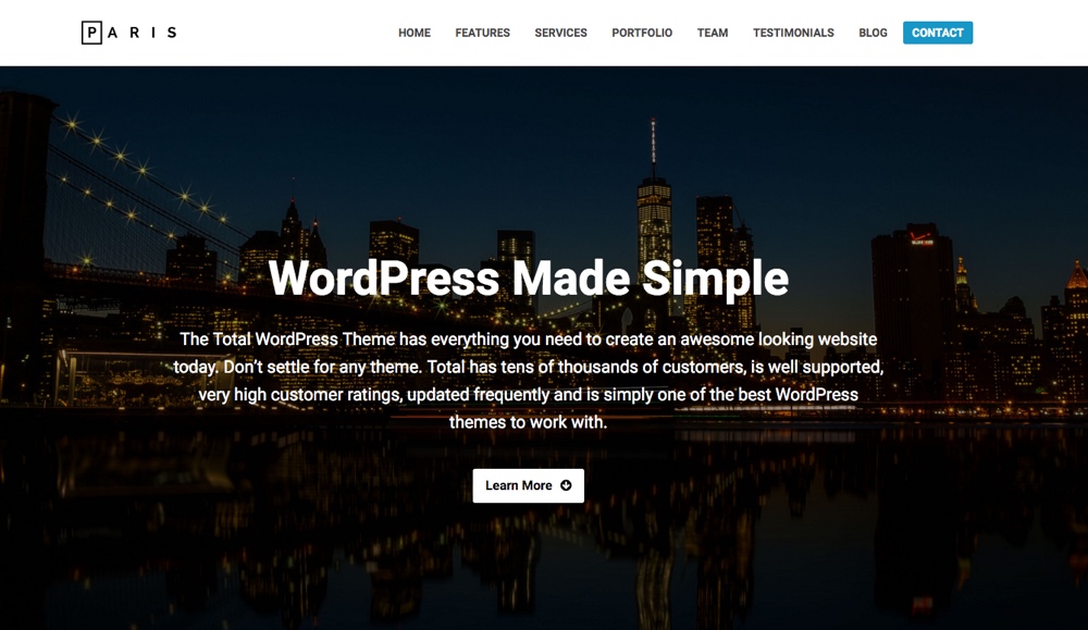 Total WordPress Theme Minimal Design Demo