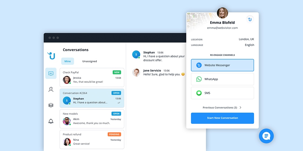 Userlike Chat Example