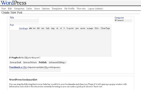 WordPress 1.0.1