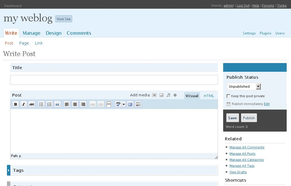 WordPress 2.6