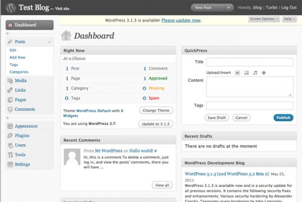 wordpress 2.7