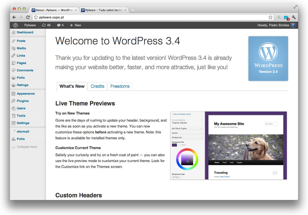 wordpress 3.4