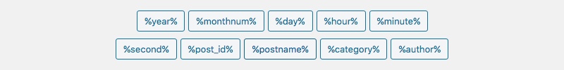 WordPress Permalinks Structure Tags