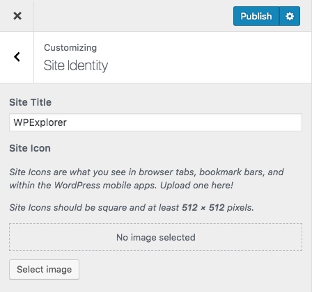 WordPress Site Identity