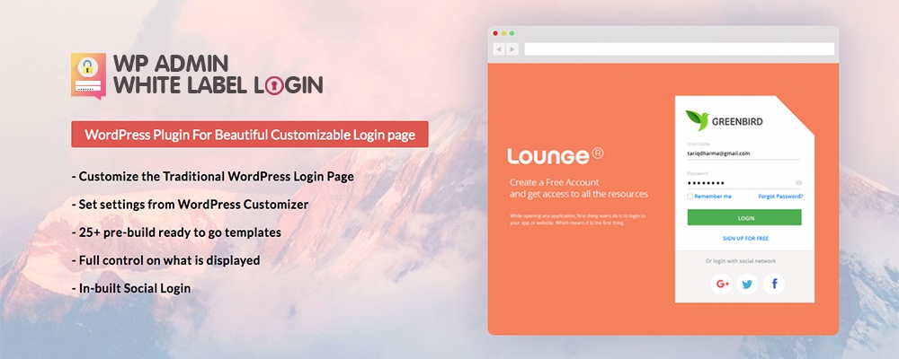 WP Admin White Label Login WordPress Plugin