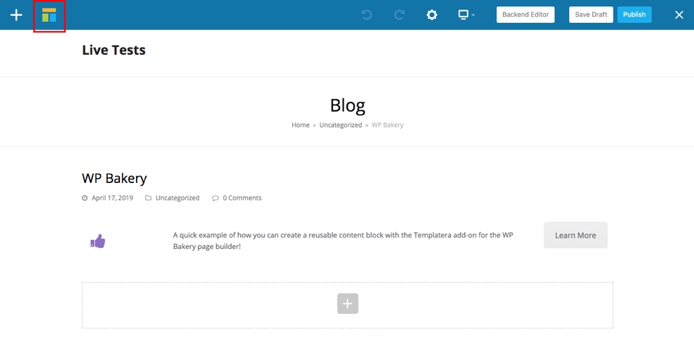 WPBakery Reusable Content Blocks Step 2