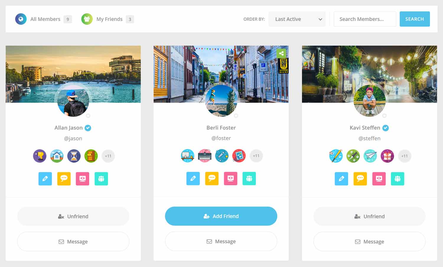 BuddyPress Member Directory Template