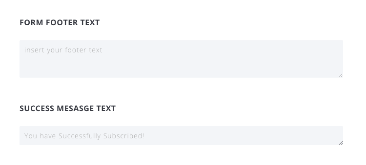 Bloom: Footer & Success Message