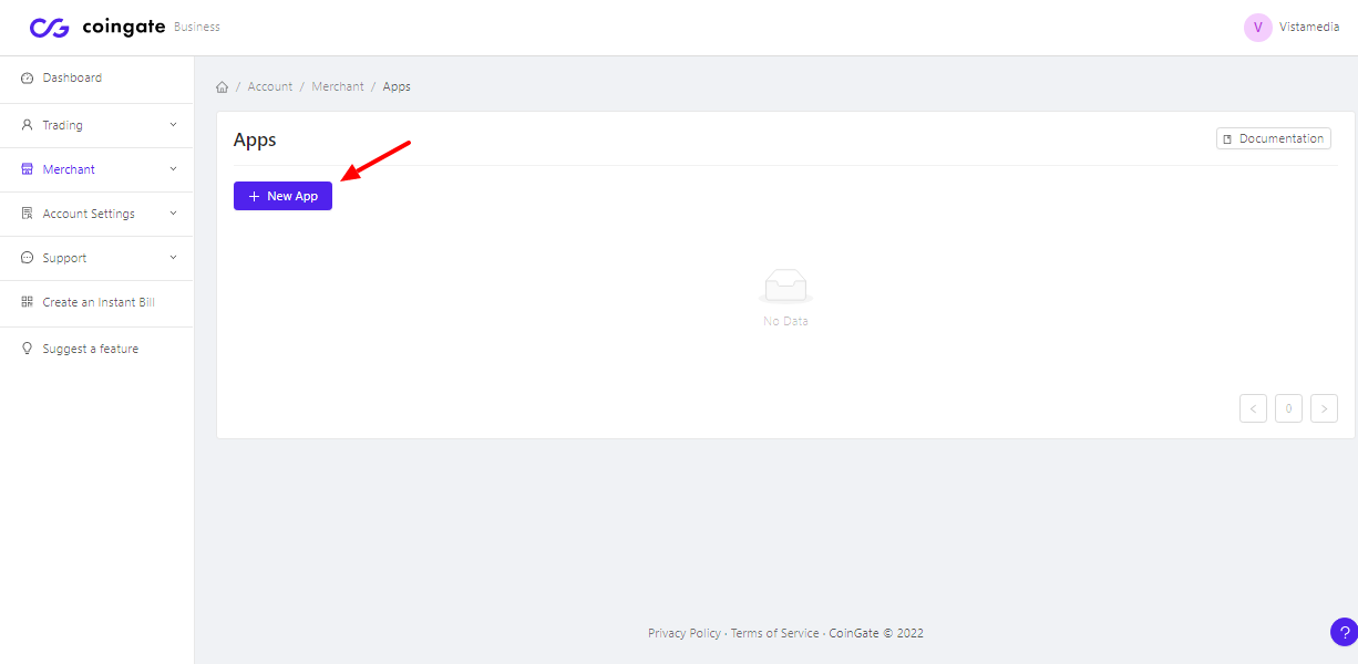 CoinGate Apps Sandbox