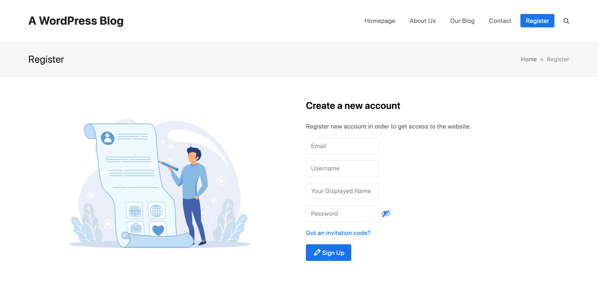 CM Registration Pro: Registration Page Frontend