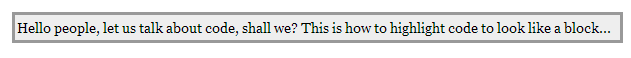 Code Block
