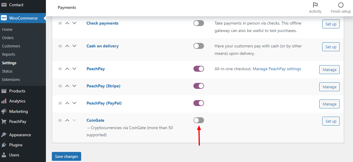 CoinGate Toggle