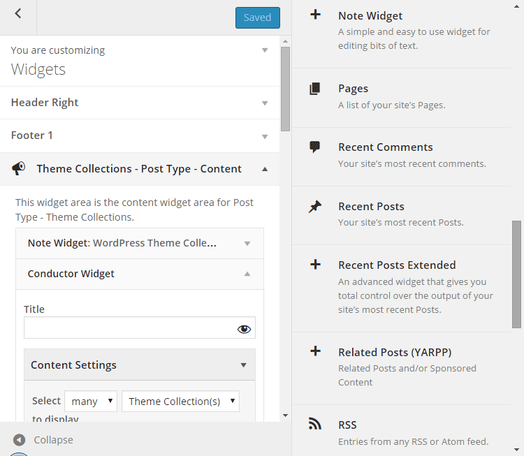 Conductor Insert Widget