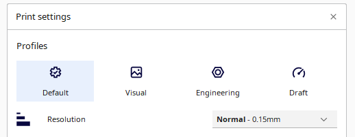 Cura intent profiles