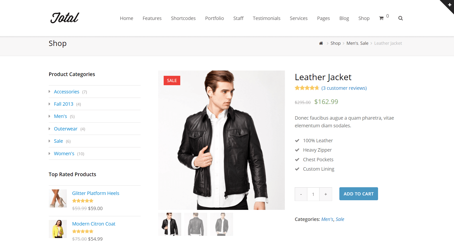 The product custom post type in WooCommerce.