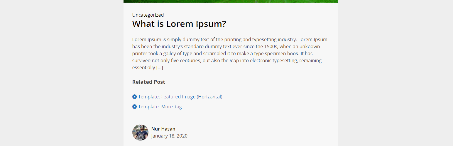 Related Post plugin