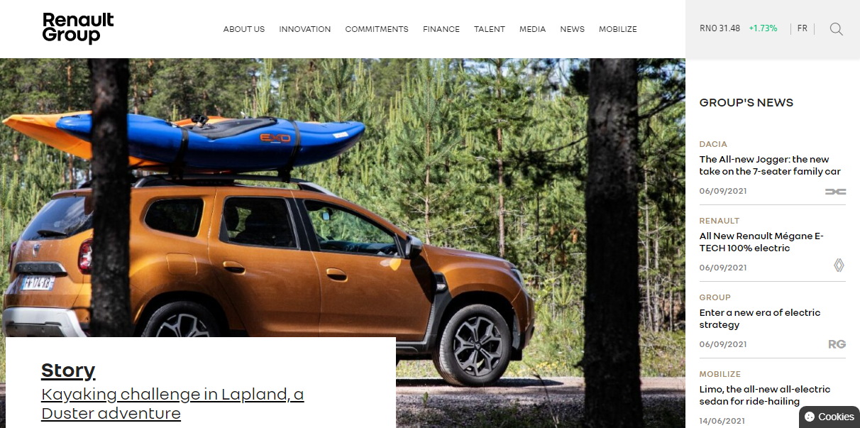 renault group brand uses wordpress