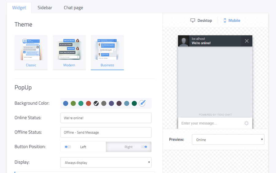Tidio Live Chat