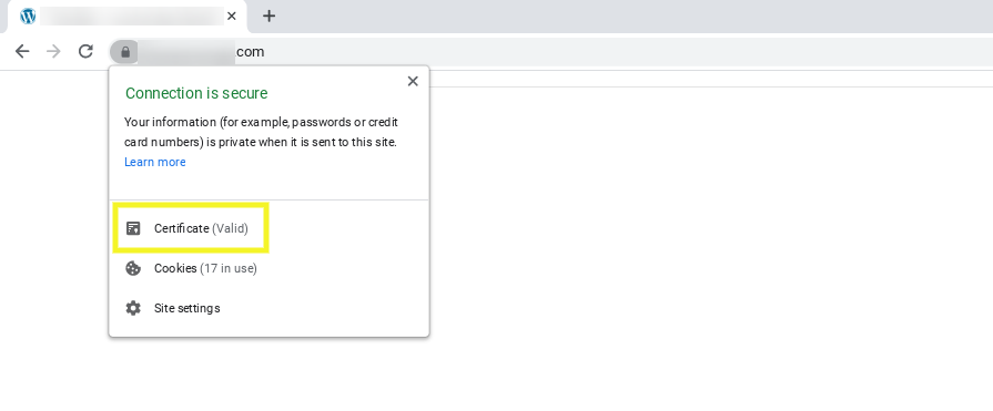 Valid SSL Certificate Example