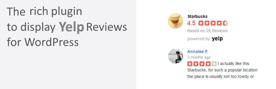 Yelp Reviews Widget WordPress plugin