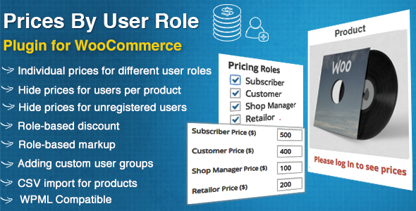 WooCommerce Prices By User Role Premium WordPress Plugin