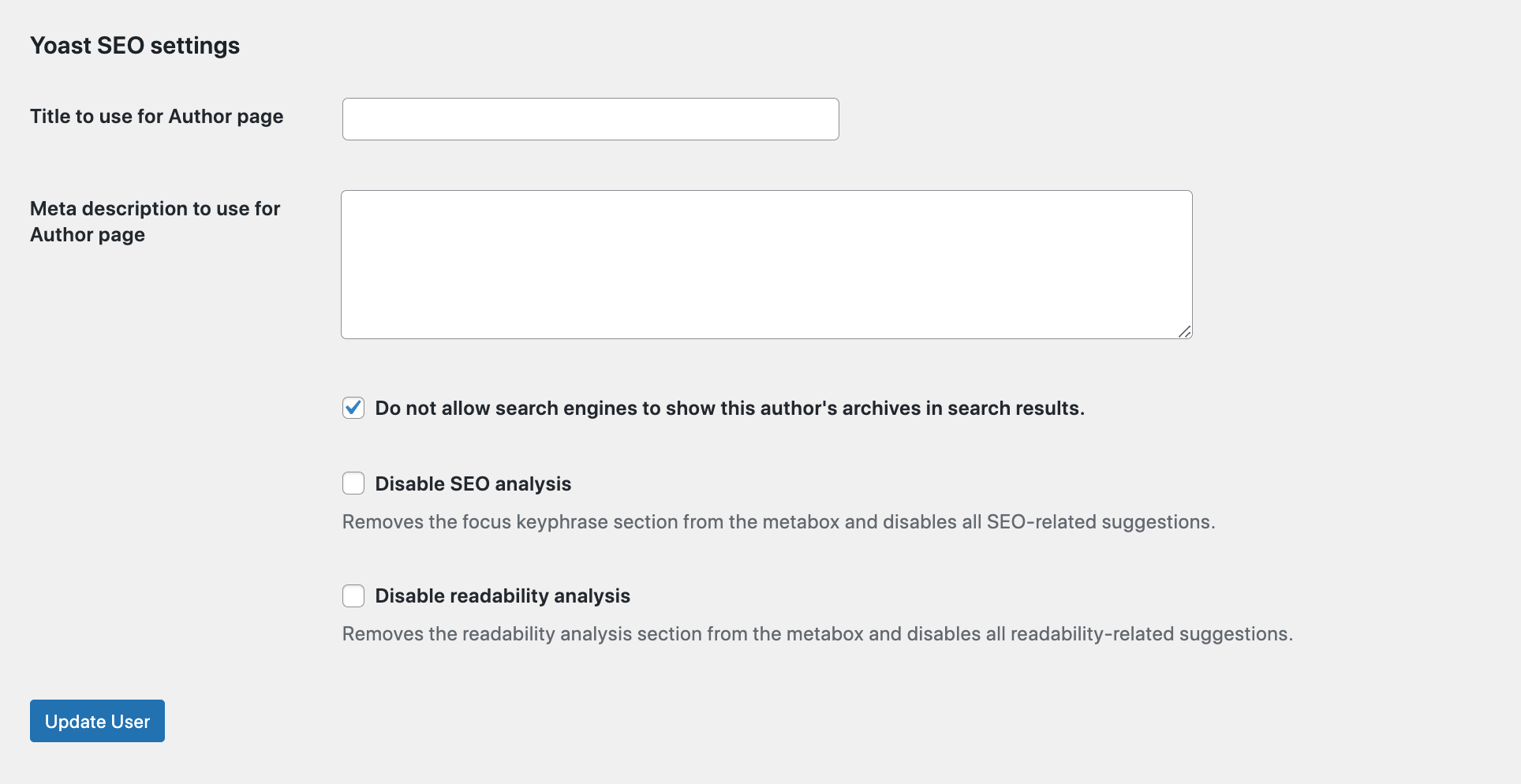 Yoast Author Sitemap Option