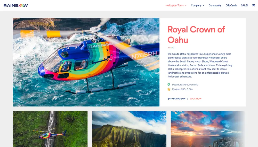 Rainbow Helicopters website