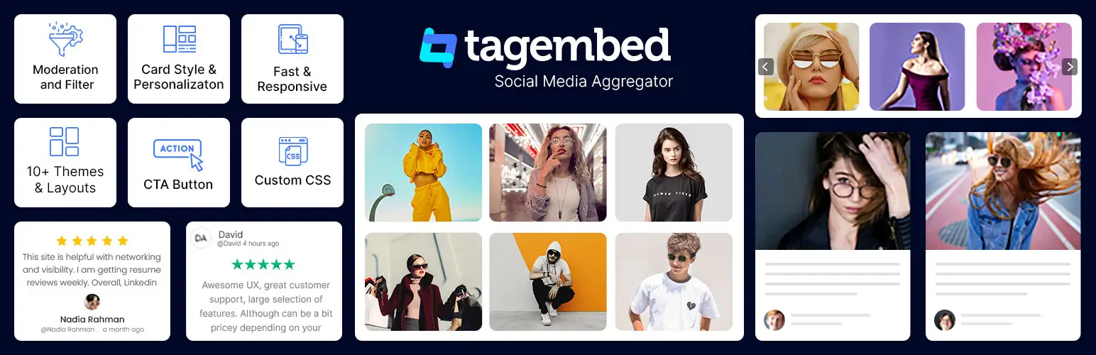 Social Media Feeds by Tagembed